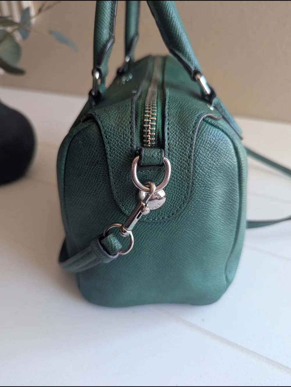 Coach crossgrain leather